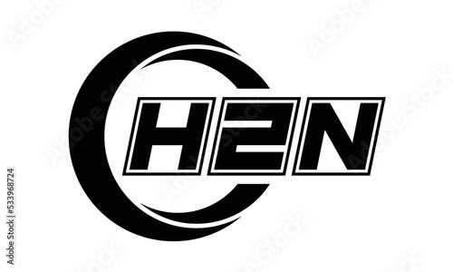 HZN three-letter circle logo design. custom font logo vector template | abstract logo | word mark logo | letter mark logo | business logo | minimalist logo | font logo | 