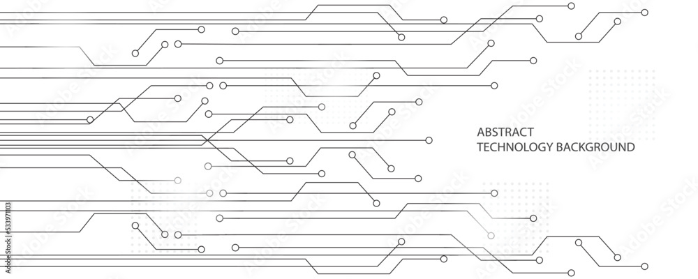 Obraz premium Grey white Abstract technology background, Hi tech digital connect, communication, high technology concept, science, technology background
