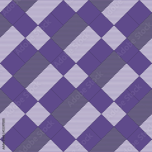 Seamless tartan plaid pattern in Purple Color