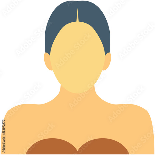 Stylish Woman Colored Vector Icon