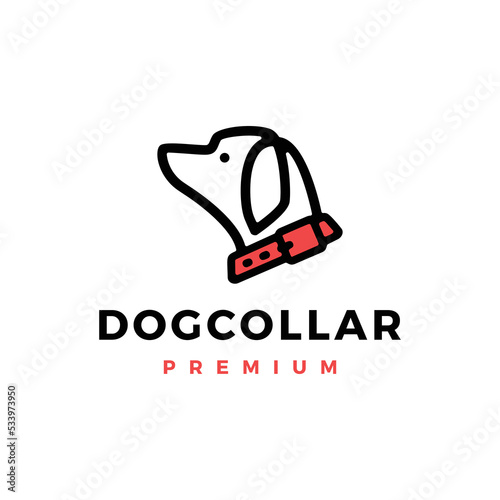 dog collar logo vector icon illustration