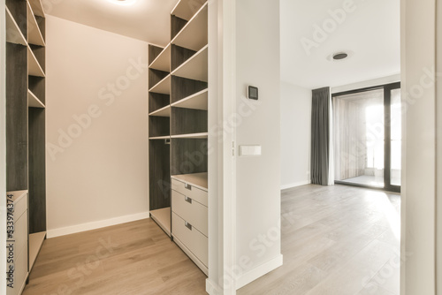Interior of empty dressing room