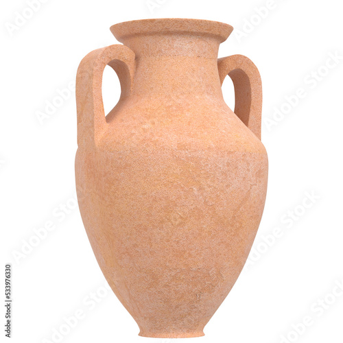 3d rendering illustration of an amphora jar vase
