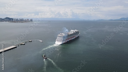 Georgetown, Malaysia - September 20, 2022: The Swettenham Cruise Ship Terminal with Some Cruise Ships Docking © Julius