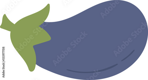 Eggplant vegetable icon. Vector illustration