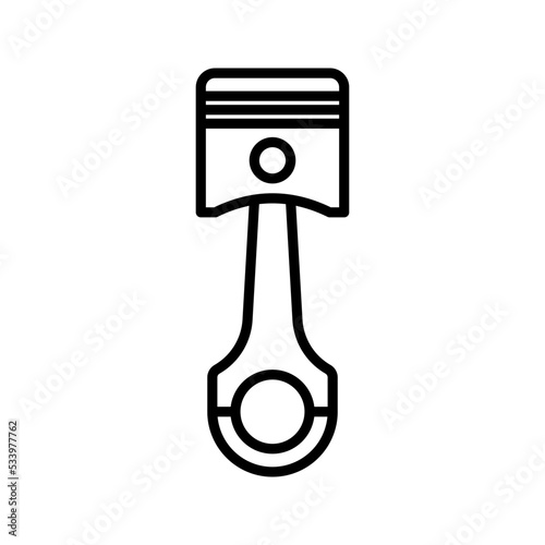 Piston icon. engine piston sign. vector illustration