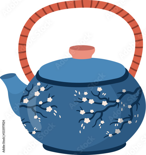 Teapot with handle Kitchen icon. Vector illustration