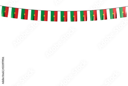 Wallpaper Mural cute any occasion flag 3d illustration. - many Burkina Faso flags or banners hangs on rope isolated on white Torontodigital.ca