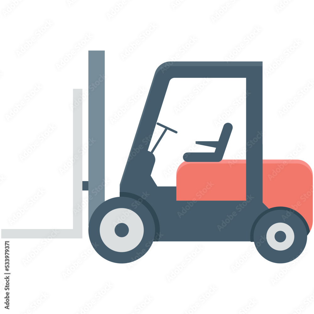 Forklift Truck Vector Icon