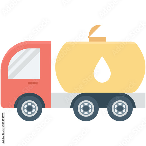 Fuel Tanker Vector Icon