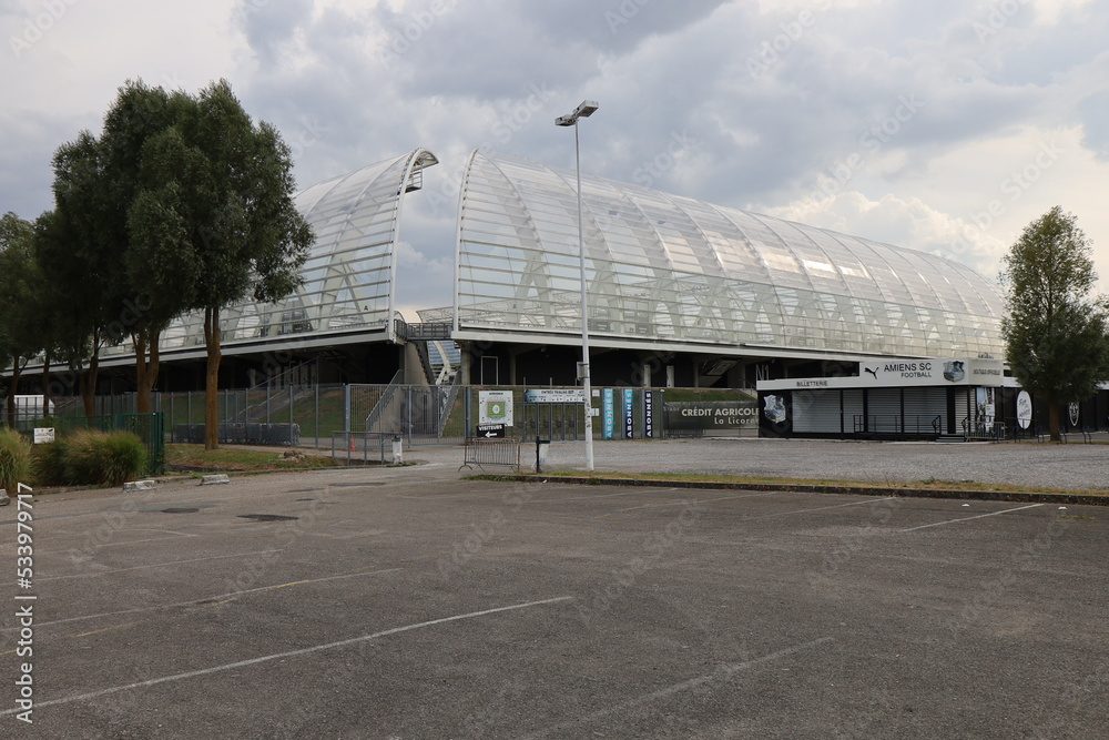 Foto de Le stade de la licorne, stade de football, vue de l