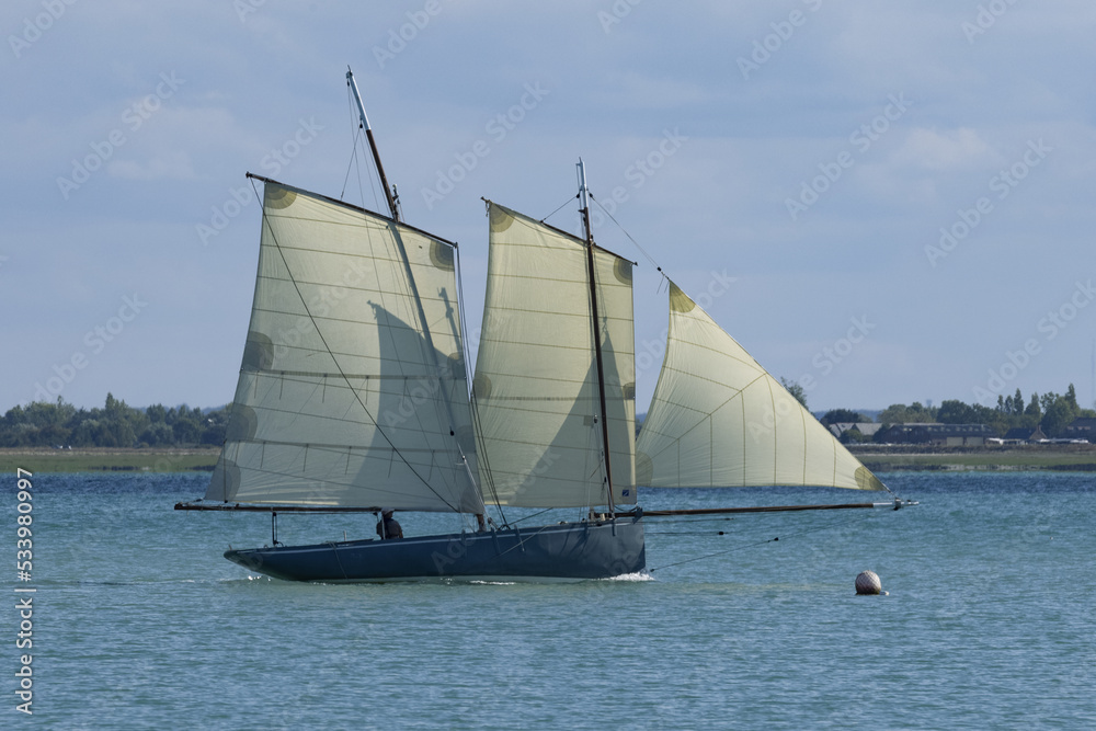 Stockfoto voilier ancien, vieux gréement,bassin d'arcachon | Adobe Stock
