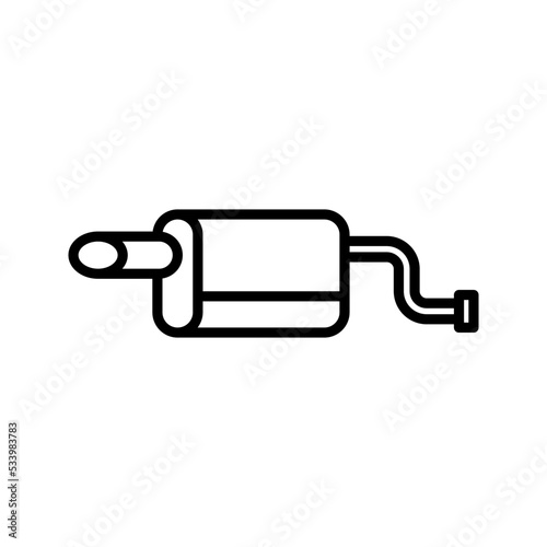 Exhaust pipe icon. vector illustration