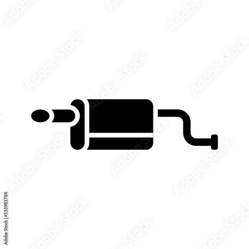 Exhaust pipe icon. vector illustration