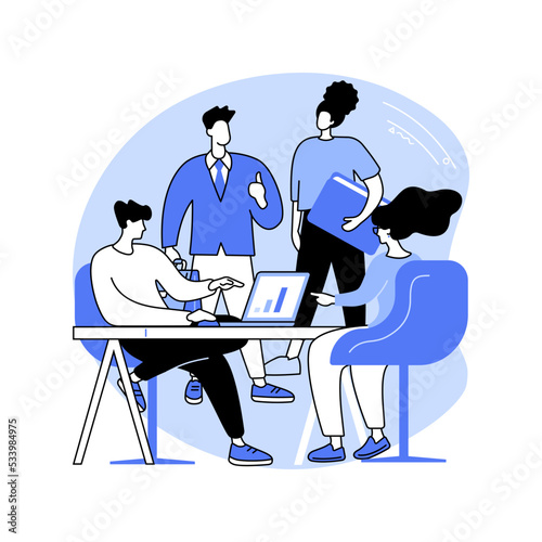 Business meeting isolated cartoon vector illustrations.