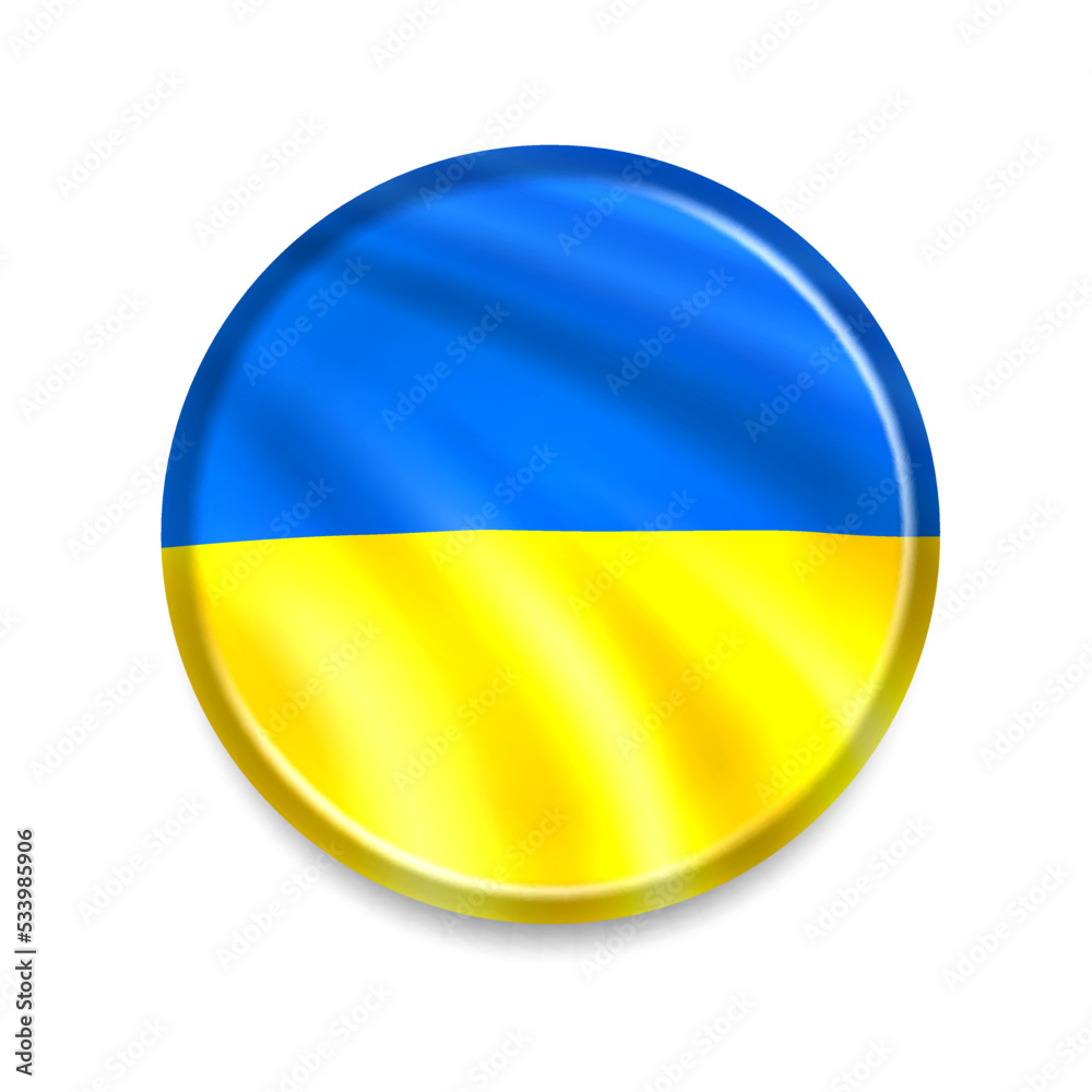 Sticker with colors of Ukrainian flag. Sticker with colors of Ukrainian flag.