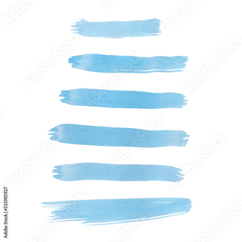 Set of watercolor stain. Spots on a white background. Watercolor texture with brush strokes.