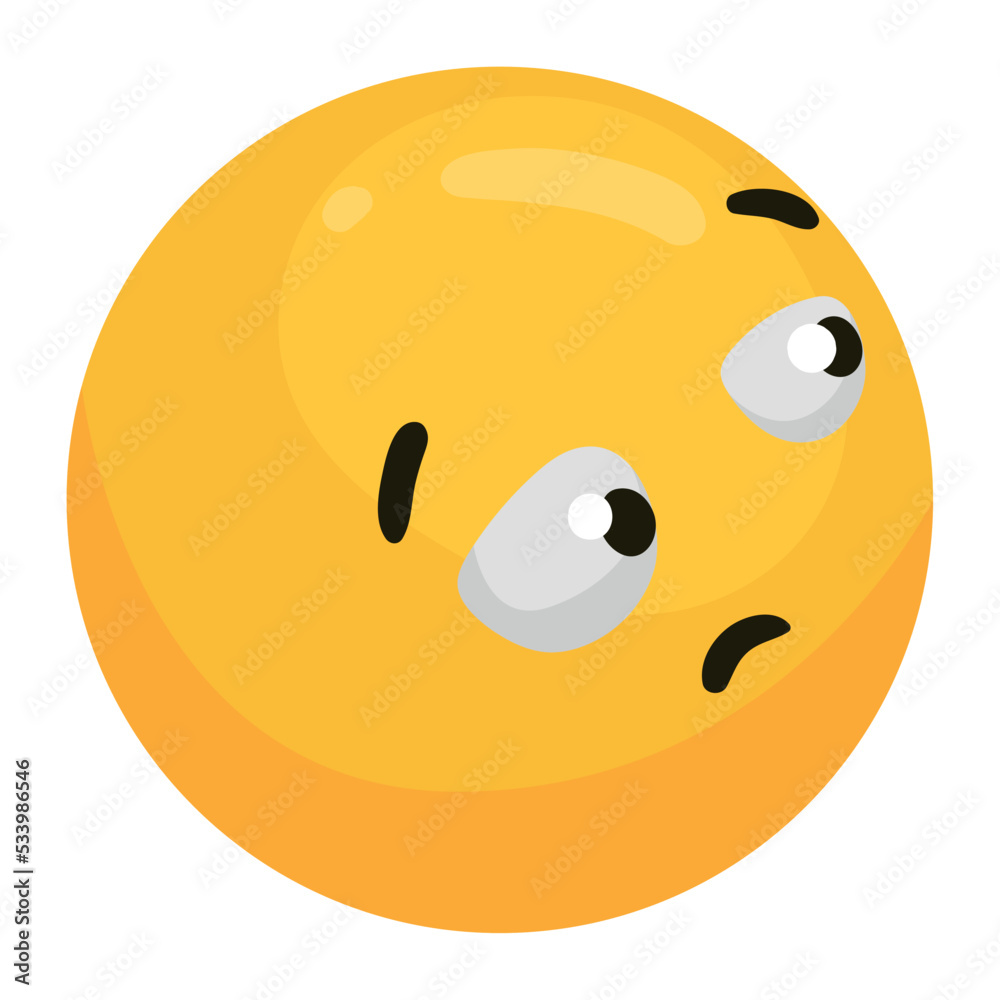 Fototapeta premium emoji Thoughtful 3d style