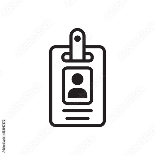 Name Tag Icon Vector Illustration