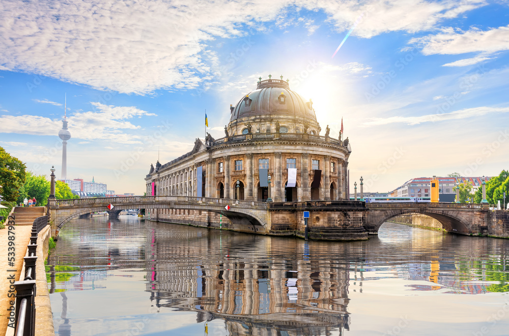 Museum Island on the Spree view of the bridges at sunny day, Berlin, Germany