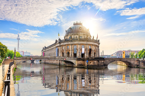 Museum Island on the Spree view of the bridges at sunny day, Berlin, Germany photo