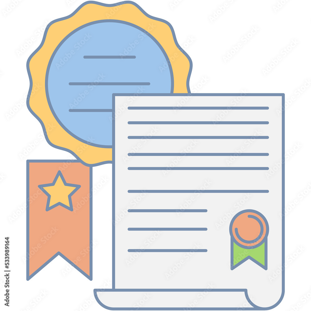 Certificate icon quality medal vector on white Certificate icon quality medal vector on white