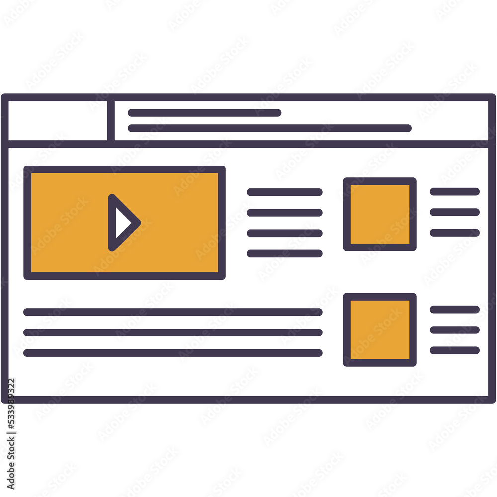 Vlog icon video webinar vector isolated on white Vlog icon video webinar vector isolated on white