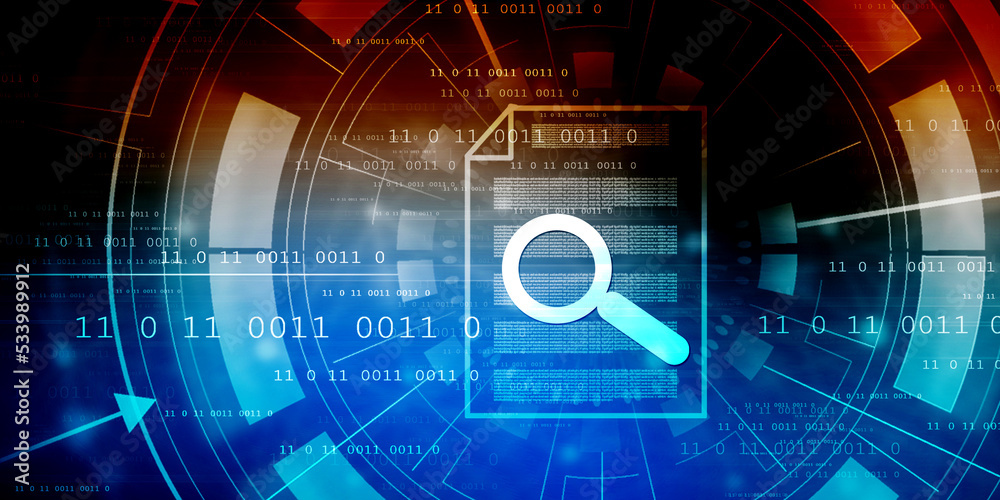 Obraz premium 2d rendering documents search