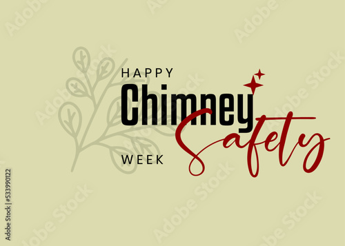 National Chimney Safety Week. Holiday concept. Template for background, banner, card, poster, t-shirt with text inscription
