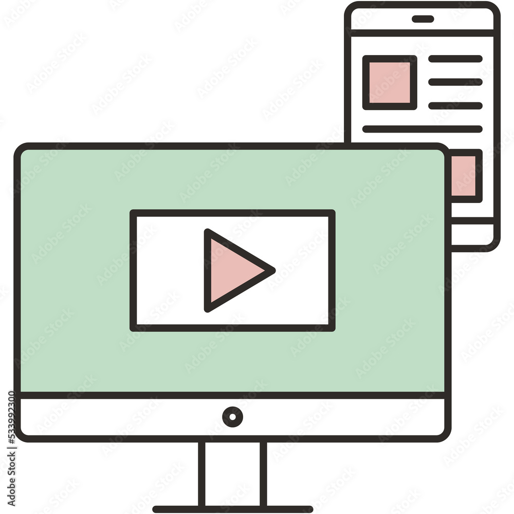Online conference, training webinar icon on white Online conference, training webinar icon on white
