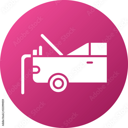 Car Trunk Cleaning Icon Style