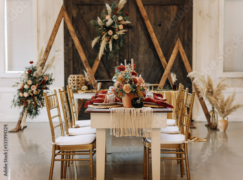 fall wedding tablescape