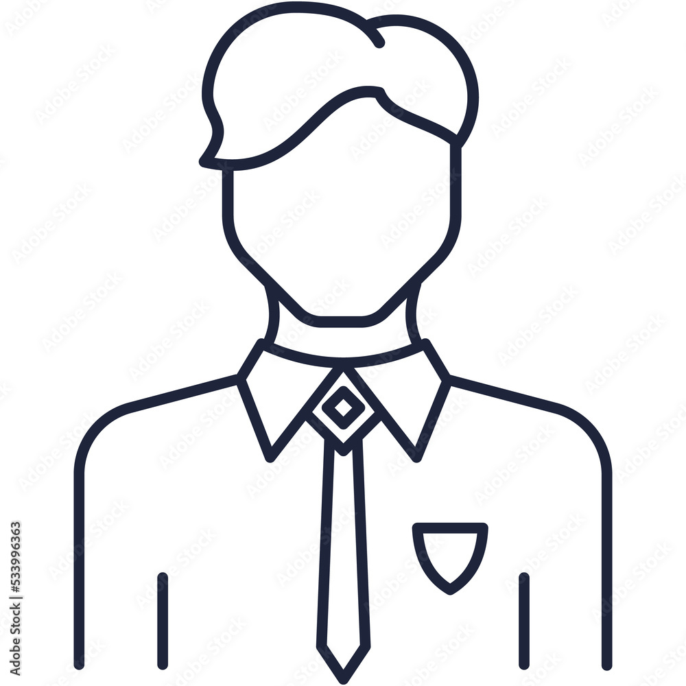 Male person avatar businessman portrait flat icon Male person avatar businessman portrait flat icon