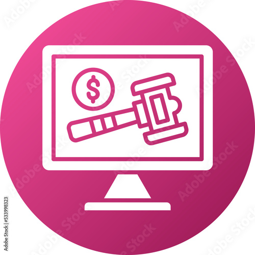 Online Bidding Icon Style