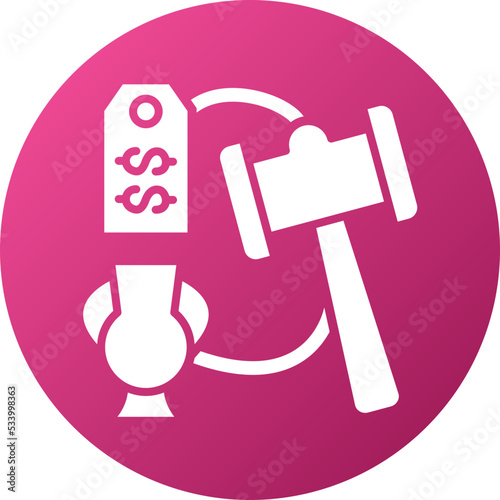 Reserve Bid Auction Icon Style