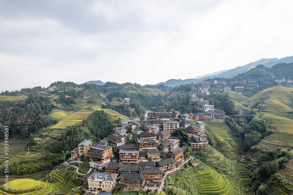dragon terraced fields in Guilin Guangxi China dragon terraced fields in Guilin Guangxi China