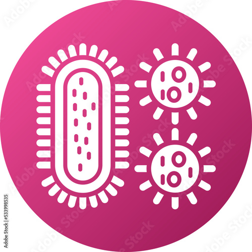 Bacteria And Virus Icon Style