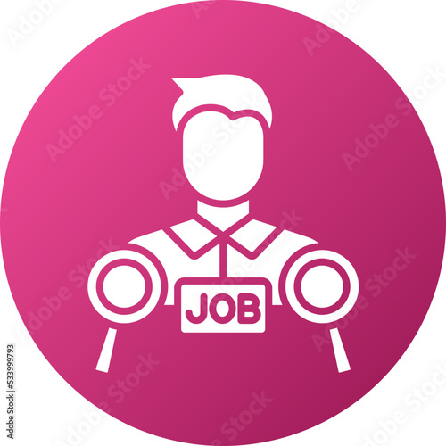 Job Seeker Male Icon Style