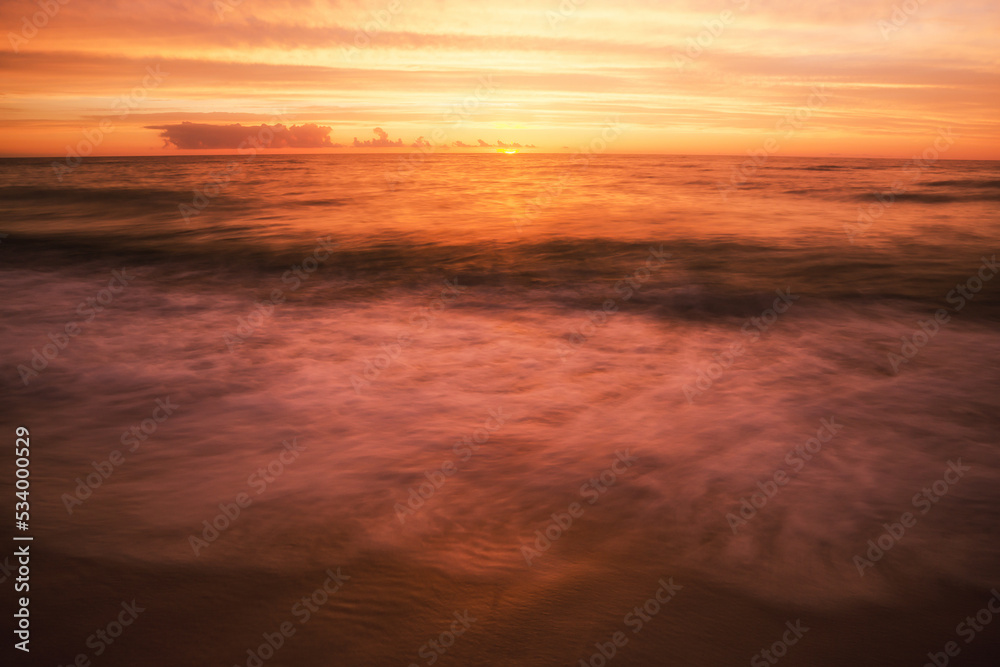 sunset over the Baltic Sea - obrazy, fototapety, plakaty 