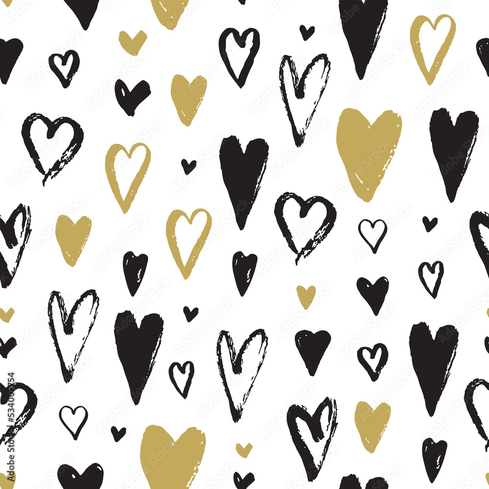 Hearts Valentine's day vector seamless pattern. Hearts Valentine's day vector seamless pattern.