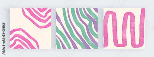 Retro backgrounds for social media with watercolor lines
