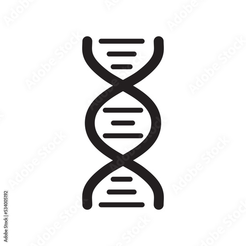 DNA Helix Icon Vector Illustration Flat Design