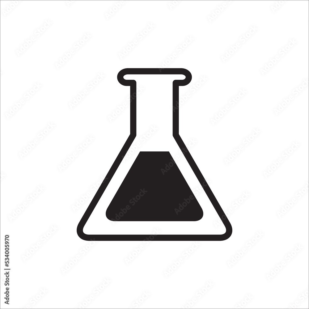 Erlenmeyer Flask Laboratory Glass Icon VectorTemplate Illustration Design Erlenmeyer Flask Laboratory Glass Icon VectorTemplate Illustration Design
