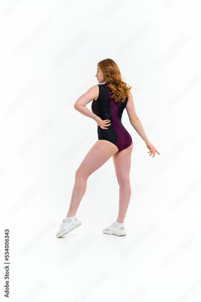 model size posing bodysuit on white background model size posing bodysuit on white background