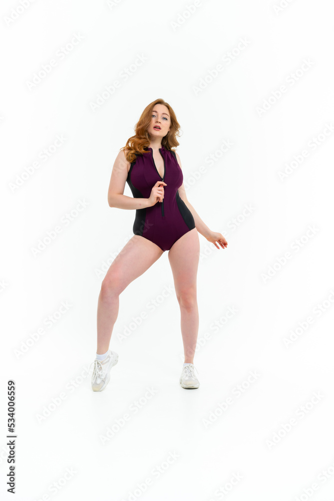 model size posing bodysuit on white background model size posing bodysuit on white background