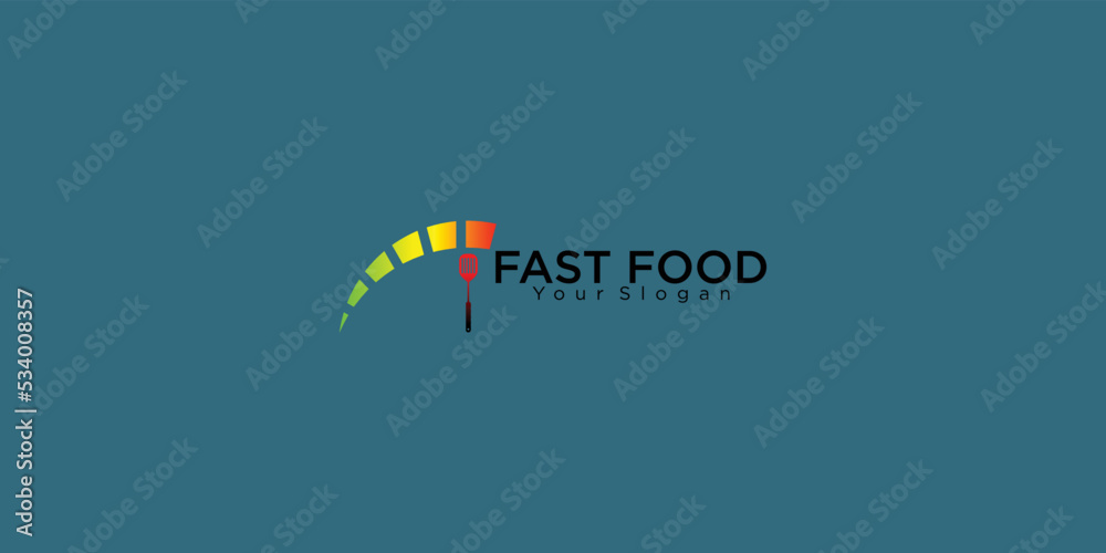 Obraz premium Fast food simple logo design with unique concept premium vector