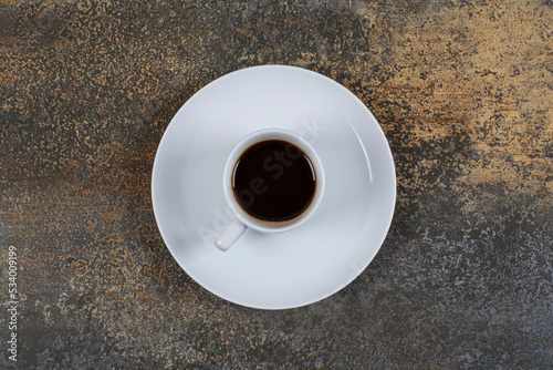 Cup of black coffee on marble background © azerbaijan-stockers
