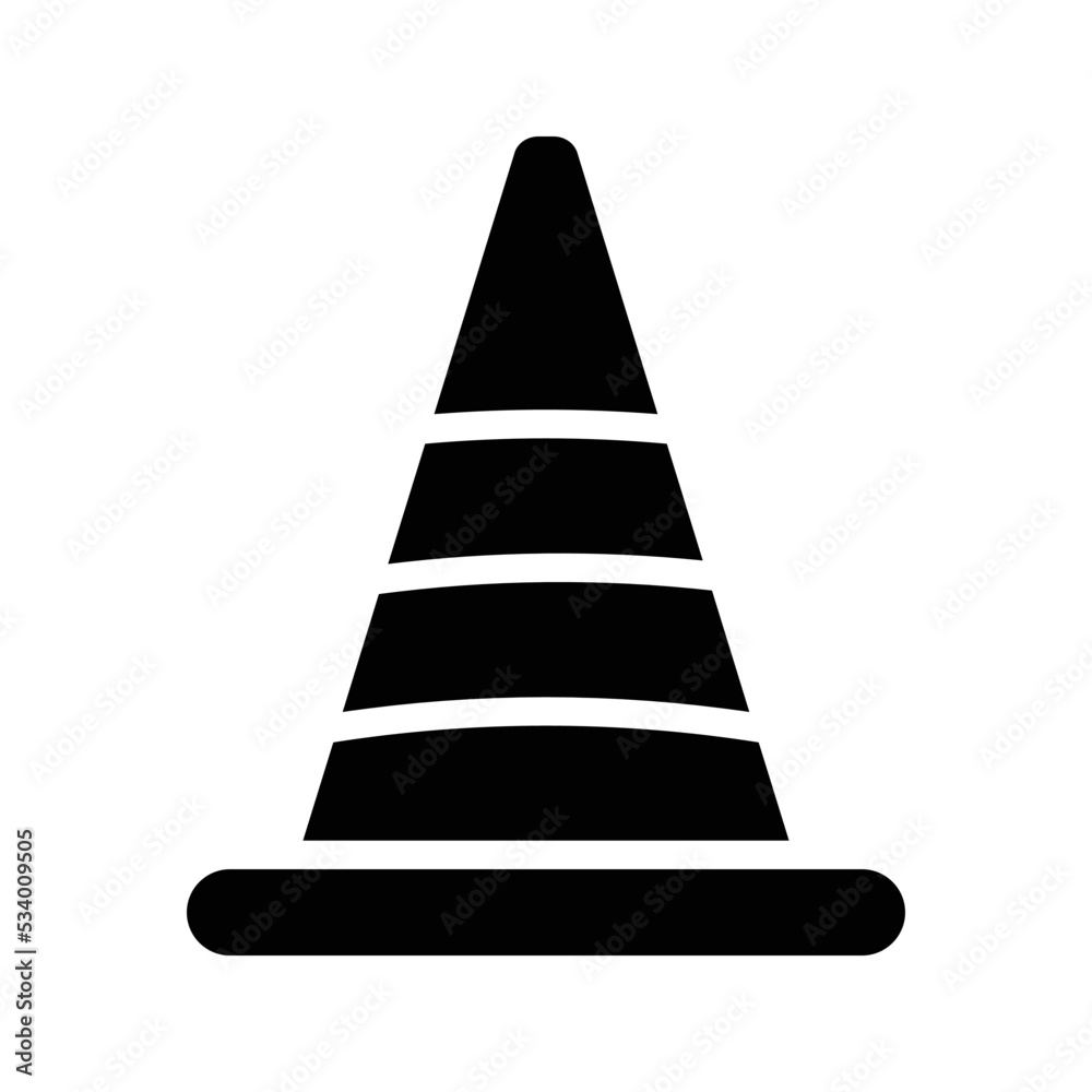 Traffic cone Safety outline art. Simple modern icon design illustration. eps 10 Traffic cone Safety outline art. Simple modern icon design illustration. eps 10