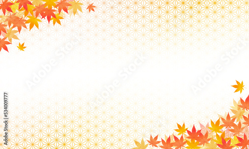 秋・お歳暮・背景・Japanese style・和柄・麻の葉・伝統・模様	
