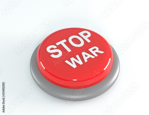 red stop war button